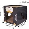 SNOEKIE Kratzbrett Snoekie Würfel-Katzenhöhle, Katzenhaus, Kratzbrett aus Wellpappe Bild 2