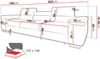 Schlafsofa Torezio III Bis Cord mit Einstellbare Kopfstützen (Farbe: Poso 110) Bild 4
