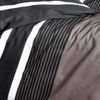 Janine Bettwäsche Davos 65030 07 nougat schwarz Feinbiber 135 x 200 + 80 x 80 cm Bild 2
