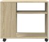 vidaXL Beistelltisch mit Rollen Sonoma Eiche 70x35x60 cm Holzwerkstoff 853148 Bild 5