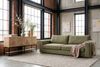 KAWOLA Sofa AMINA 3-Sitzer Stoff grün 82 x 101 x 228 cm Bild 5