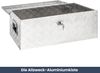 Aluminiumbox mit Deckel - Abschließbar | Alubox Deichselbox Alu Anhängerbox Werkzeugkiste Metall Transportbox Metallkiste, 90x47x33,5cm Silber Bild 2
