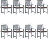vidaXL Gartenstühle mit Kissen 8 Stk. Massivholz Akazie Grau 3078230 Bild 1