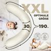 sei Design Stillkissen XXL Musselin Bezug 190x30 Stillkissenbezug 100% Bio-Baumwolle Schwangerschaftskissen Seitenschläferkissen Komfortkissen Erwachsene Baby Kissen Bild 3