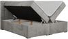 Boxspringbett, Deko Bed mit Matratze und Topper - SUSAN - 160x200cm - Hellgrau Velours - H3 Bild 4