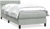 vidaXL Boxspringbett mit Matratze Hellgrau 80x220 cm Samt 3316521 Bild 2