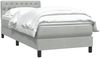 vidaXL Boxspringbett mit Matratze Hellgrau 80x220 cm Samt 3316521 Bild 3