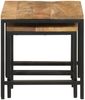 vidaXL Satztische 3 Stk. Raues Massivholz Mango und Eisen 372731 Bild 4