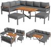 Merax Gartenlounge-Set für 7-8 Personen, Gartenmöbel, Gartenmöbel Set für Garten, Balkon, Terrasse, wetterfest Sitzgruppe Essgruppe, Moderne Gartengarnitur,Gartenmöbelset mit Gestell aus verzinktem Eisen Bild 5