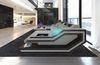 Polstersofa Materialmix Ravenna L-Form LED - Mikrofaserstoff - Hellgrau-Schwarz - Rechts Bild 2