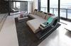 Polstersofa Materialmix Ravenna L-Form LED - Mikrofaserstoff - Hellgrau-Schwarz - Rechts Bild 3