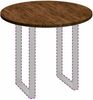 vidaXL Tischplatte Dunkelbraun Ø 90 x 2,5 cm Massivholz Eiche 42016012 Bild 3