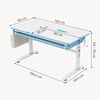 Höhenverstellbarer Kinderschreibtisch Kuosa 120x60 cm Blau/Weiß [en. casa] Bild 2