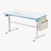 Höhenverstellbarer Kinderschreibtisch Kuosa 120x60 cm Blau/Weiß [en. casa] Bild 4