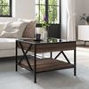 vidaXL Couchtisch mit Infinity-LED Braun Eichen-Optik 50x50x38 cm 847701 Bild 4