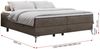 Boxspringbett - Doppelbett mit Multipocket-Matratze - LESS -200x200 - Braun Velours - H3 Bild 5