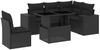 vidaXL 6-tlg. Garten-Sofagarnitur mit Kissen Schwarz Poly Rattan 3269165 Bild 2