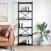 vidaXL Bücherregal Schwarz Eichen-Optik 60 x 30 x 189,5 cm 868377 Bild 4