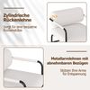 Sessel Modern Loungesessel Gepolsterter Akzentstuhl mit Armlehnen Einzelsessel Relaxsessel Weiß Bild 4