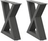 vidaXL Couchtischbeine 2 Stk. Anthrazit 30x(30-31,3) cm Stahl 4012678 Bild 2