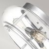 Quoizel QZ-TRILOGY-F-M-BATH Badezimmerleuchte Trilogy E27 40W IP44 Stahl, klares Glas; Chrom poliert L:40. 6cm B:40. 6cm Ø40. 6cm dimmbar Bild 3