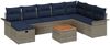 vidaXL Gartensofa-set mit Kissen mit Speicher 9 pcs Grau Poly Rattan 3360804 Bild 2