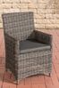 CLP Polyrattan Gartenstuhl Fontana 5mm,grau-meliert anthrazit Bild 2