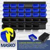 MASKO Stapelbox, Stapelboxen Wandregal 32tlg Box Sichtlagerkästen Schüttenregal Bild 3