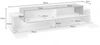 Dmora TV-Schrank Arold, niedriges Wohnzimmer-Sideboard, Fernsehständer-Basis, 100 % Made in Italy, 200 x 45 x 52 cm, glänzendes Weiß und Ahorn, Bild 3