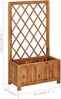 Pflanzkasten mit Spalier WELO Akazienholz massiv, 100x55x28cm Spalier mit Blumenkasten Hochbeet mit Rankgitter Rankkasten Gartenspalier Rankhilfe mit Blumenkübel Bild 2