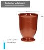 MamboCat Karaffe 7tlg.-Set: Tonkrug 1.9L + 6 Tonbecher 175ml Ton-Geschirr rotbraun Bild 3