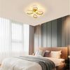 Riserva LED Deckenleuchte Blumen-Deckenleuchte Gold, 30cm LED 30W 3000K Warmlicht Bild 2