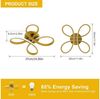 Riserva LED Deckenleuchte Blumen-Deckenleuchte Gold, 30cm LED 30W 3000K Warmlicht Bild 4