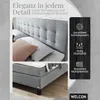 WELCON Rockstar® Limited Edition II Boxspringbett 180x200 cm in Hellgrau und Härtegrad H3 Bild 2