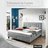 WELCON Rockstar® Limited Edition II Boxspringbett 180x200 cm in Hellgrau und Härtegrad H3 Bild 5