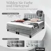 WELCON Rockstar® Limited Edition II Boxspringbett 180x200 cm in Hellgrau und Härtegrad H3 Bild 4