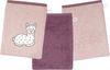 Wörner Waschhandschuh Lama rosa Waschhandschuh 3er Set, (3-St), 1x mit süßer Lamastickerei, 2x unifarben Bild 5