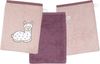 Wörner Waschhandschuh Lama rosa Waschhandschuh 3er Set, (3-St), 1x mit süßer Lamastickerei, 2x unifarben Bild 4