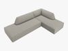 Micadoni Ecksofa Ruby 4-Sitzer Rechts Kord Scala Hellgrau Bild 3