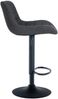 CLP 2er Set Barhocker Tover 360° drehbar und in der Höhe verstellbar,schwarz Stoff Bild 4