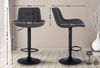 CLP 2er Set Barhocker Tover 360° drehbar und in der Höhe verstellbar,schwarz Stoff Bild 2