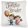 speecheese Dekokissen Tollster Bruder Cartoon Kuschelkissen für Geschwister Bild 3