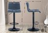 CLP Barhocker Branford höhenverstellbar und 360 drehbar,blau Stoff Bild 2