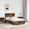 vidaXL Bettrahmen Geräucherte Eiche 135 x 190 cm Holzwerkstoff 3409999 Bild 3
