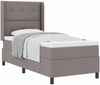 vidaXL Boxspringbett mit Kissen mit Kopfteil Taupe 190 x 90 cm Stoff 3341620 Bild 2
