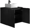 Vente-unique - ZILGA Waschbeckenmöbel Holz, Platte Schwarz - B 44 cm x H 60 cm x L 80 cm Bild 5