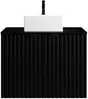 Vente-unique - ZILGA Waschbeckenmöbel Holz, Platte Schwarz - B 44 cm x H 60 cm x L 80 cm Bild 3