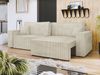 Mirjan24 'Kobaro' Schlafsofa mit L-Funktion, 2 Bettkästen & Schlaffunktion, Cord creme, 245 x 90 x 82 cm Bild 4