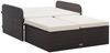 vidaXL 2-tlg. Garten-Lounge-Set mit Auflagen Poly Rattan Braun 46079 Bild 2