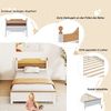 Novelux Einzelbett 90x200 Holzbett mit Mittelfuß und Kopfteil – Kiefernholz und MDF, Weiß, Colour-Blocking, ohne Matratze Bild 3